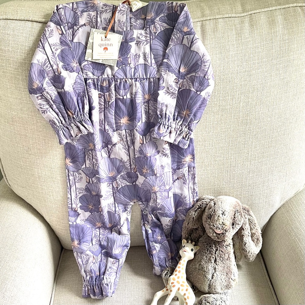 Kate Quinn Romper - Purple poppy - size 18-24mo